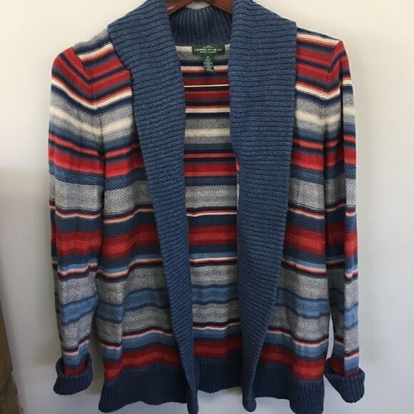 Lauren Ralph Lauren | LRL Stripe Open Cardigan | M - Picture 1 of 5